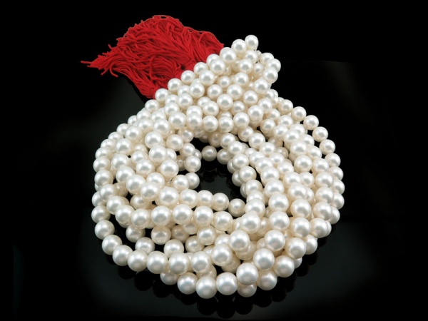 Shell Pearl White Round Beads 10mm ~ 16'' Strand