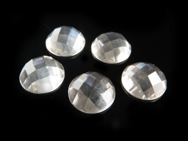 Crystal Quartz Round Rose Cut Cabochon 18mm