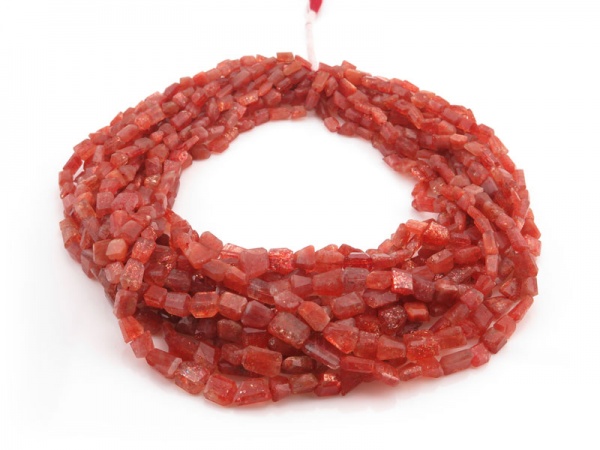 AA+ Sunstone Faceted Nugget Beads 6-10mm ~ 16'' Strand