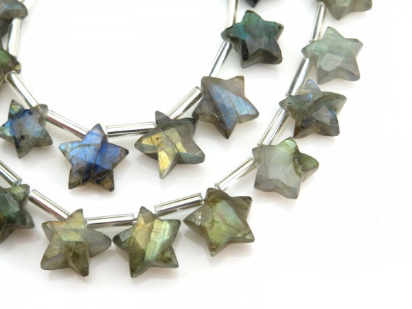 AA Labradorite Faceted Star Briolettes 10-11mm (19)