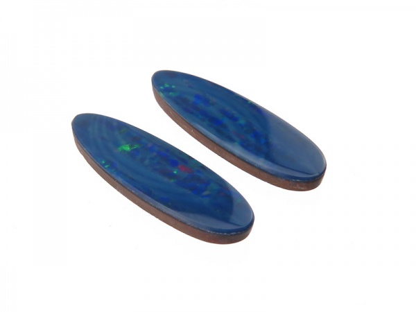 Australian Opal Freeform Doublet 25mm ~ PAIR