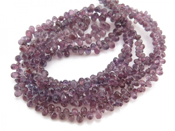 AA+ Purple Spinel Micro-Faceted Teardrop Briolettes 3.75-7mm ~ 16'' Strand