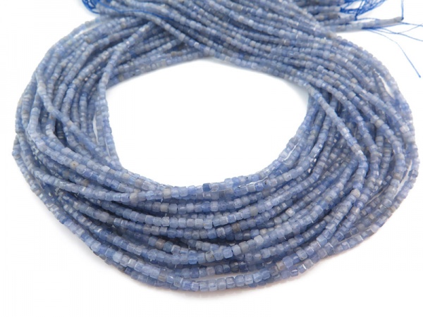 Tanzanite Faceted Cube Beads 2mm ~ 15.5'' Strand
