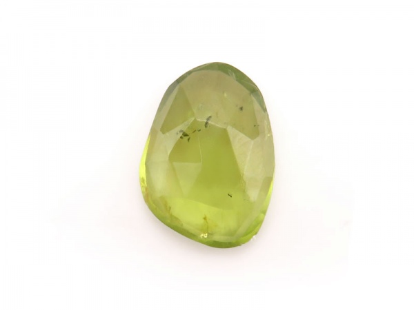Peridot Rose Cut Slice 12mm