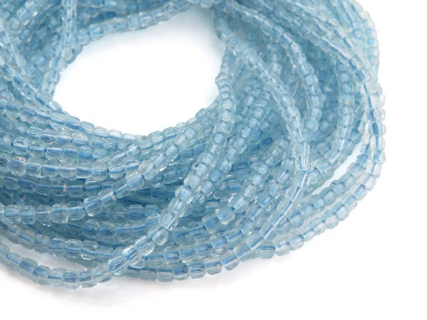 AAA Sky Blue Topaz Faceted Cube Beads 2.5mm ~ 12.5'' Strand