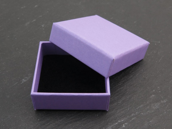 Earring/Pendant Box with Foam Insert ~ Lilac ~ 55mm x 55mm