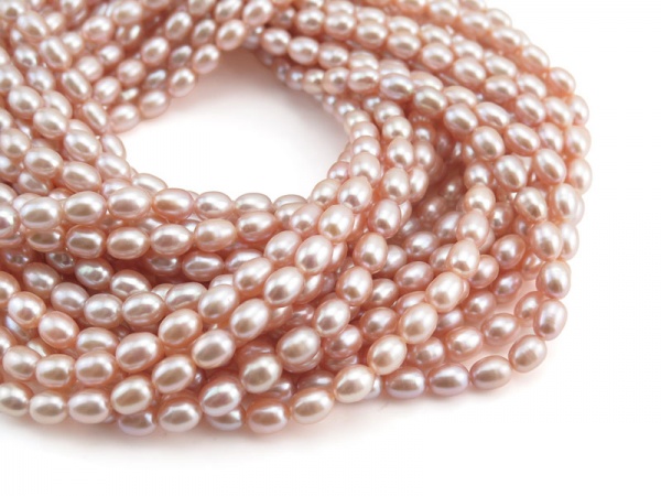 Freshwater Pearl Rose Rice Beads 8mm ~ 16'' Strand