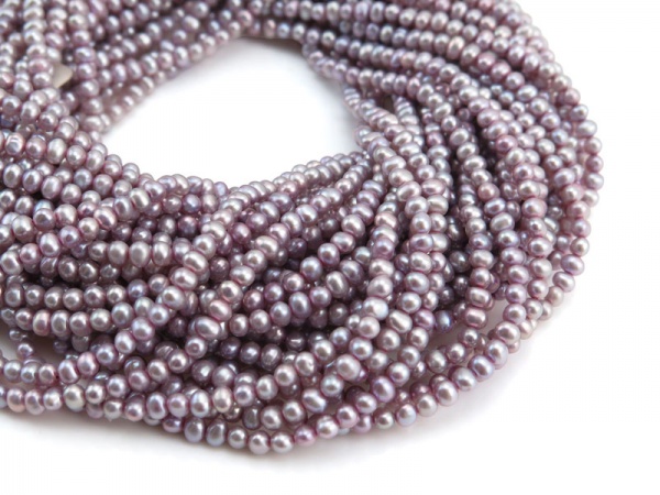 Freshwater Pearl Lilac Potato Beads 4.5mm ~ 15.5'' Strand