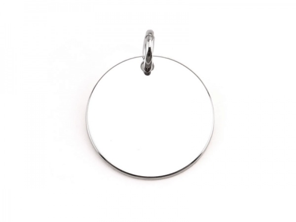 Sterling Silver Round Tag 15mm ~ Optional Engraving