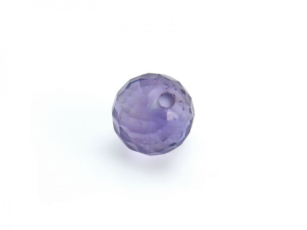 Amethyst Micro-Faceted Round Ball 6mm ~ Half Drilled ~ SINGLE