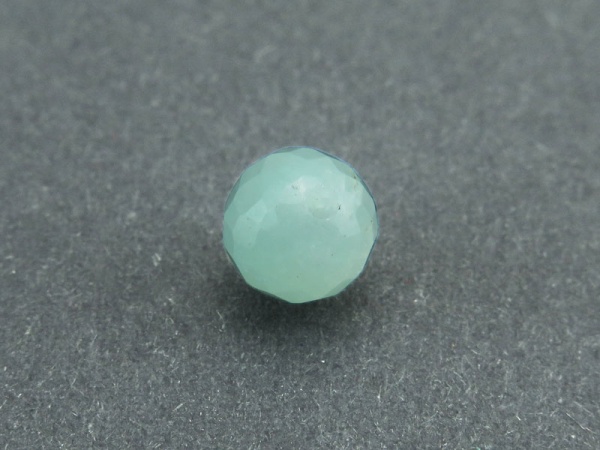 Amazonite Micro-Faceted Round Ball 6mm ~ Half Drilled ~ SINGLE