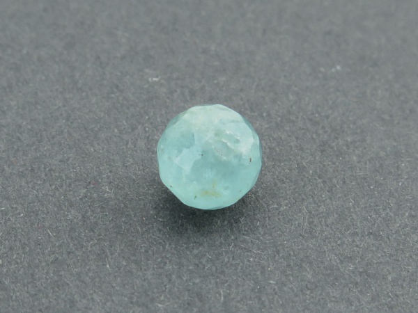 Aquamarine Micro-Faceted Round Ball 6mm ~ Half Drilled ~ SINGLE