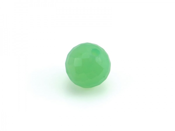 Chrysoprase Micro-Faceted Round Ball 6mm ~ Half Drilled ~ SINGLE