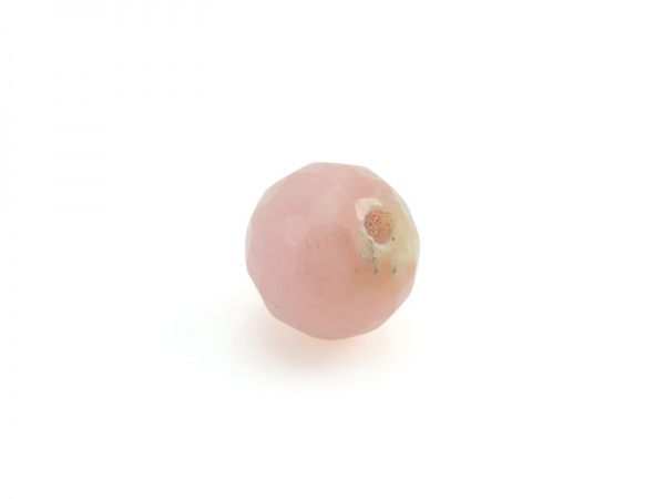 Pink Opal Micro-Faceted Round Ball 6mm ~ Half Drilled ~ SINGLE