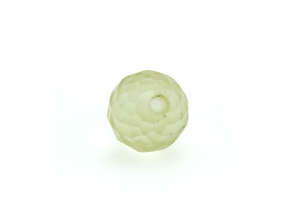 Lemon Quartz Micro-Faceted Round Ball 6mm ~ Half Drilled ~ SINGLE