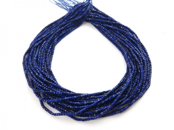AAA Lapis Lazuli Faceted Cube Beads 2.5mm ~ 15'' Strand