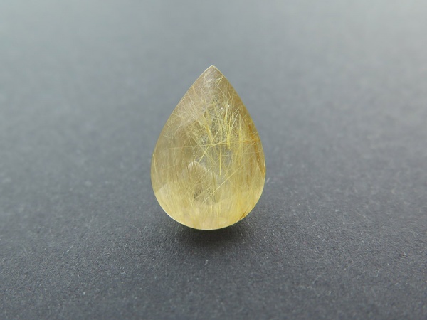 Fair Mined Golden Rutilated Quartz Pear Gemstone 15.75mm