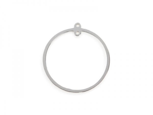 Sterling Silver Round Frame with Loop 20mm