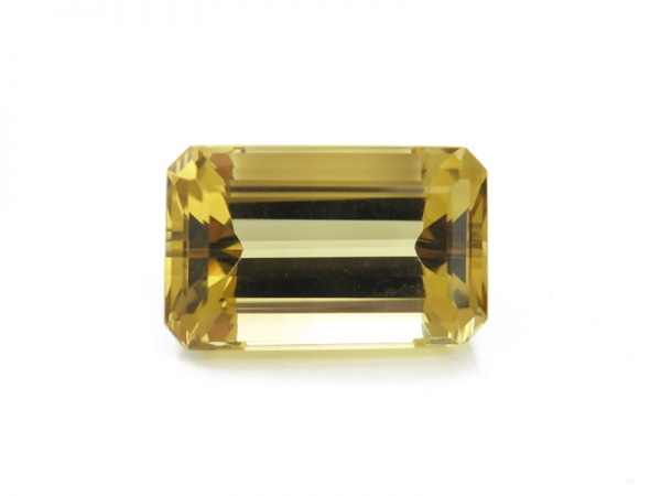 Citrine Faceted Octagon 24mm x 15mm