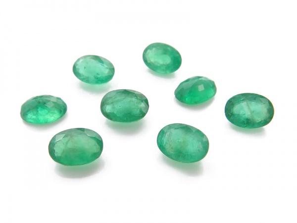 Emerald Faceted Oval ~ Various Sizes