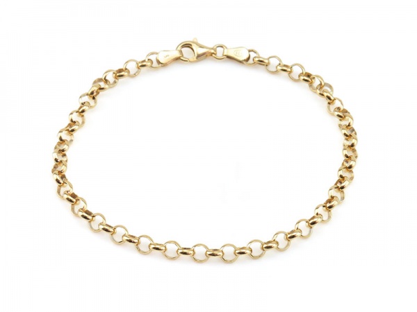 Gold Vermeil Belcher Chain Bracelet ~ 7.5''