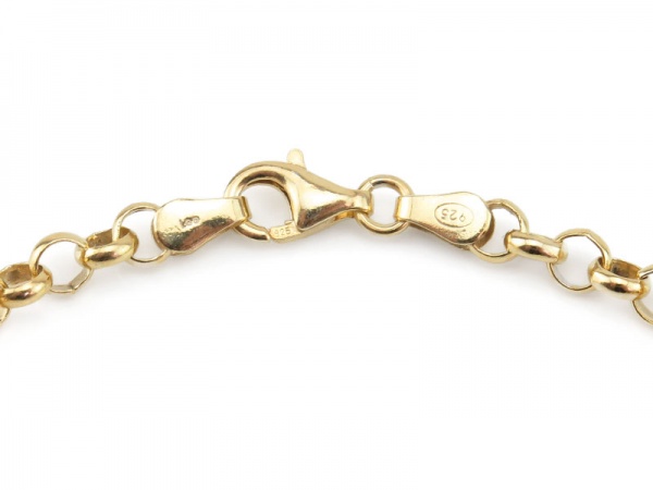 Gold Vermeil Belcher Chain Bracelet ~ 7.5''