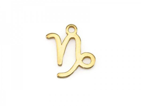 Gold Plated Silver Zodiac Charm Capricorn
