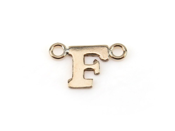 Gold Filled Alphabet Connector ~ F