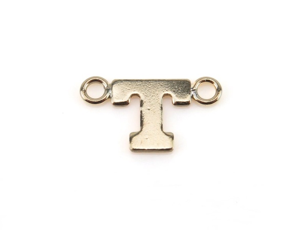 Gold Filled Alphabet Connector ~ T