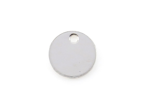 Sterling Silver Round Tag 7mm (Thick) ~ Optional Engraving