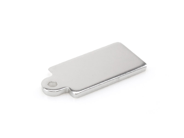 Silver Tag Computer Sterling Silver Rectangle Tag 13.5mm ~ Optional Engraving