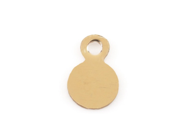 14K Gold Round Tag 6.25mm
