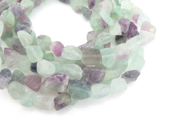 Fluorite Matt Nugget Beads 12-17mm ~ 15'' Strand