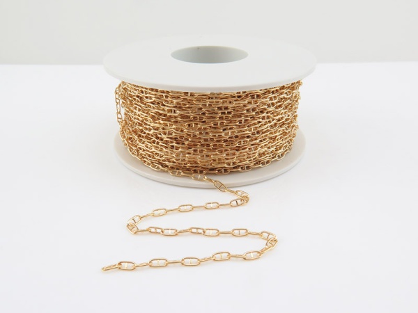 Tutti Linear Woven Chain Ring - Gold