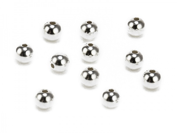 Sterling Silver Filled 6mm Seamless Round Spacer  Beads 50pcs #4101-6 