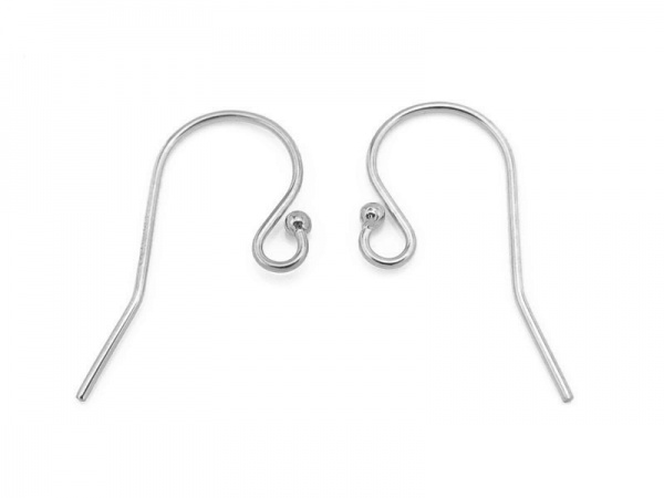 Earring Hooks, French Wire 25mm, Stainless Steel (144 Pieces) 