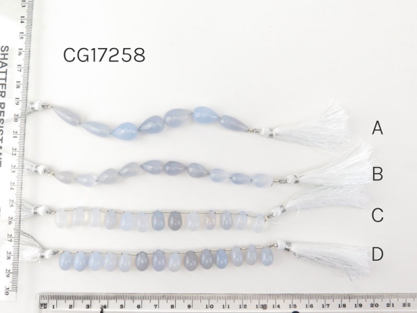 AA Chalcedony Mixed Cut Strands