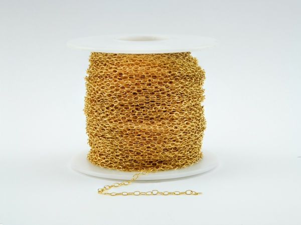 Gold Filled Cable Chain 3 x 2.2mm ~ by the Foot