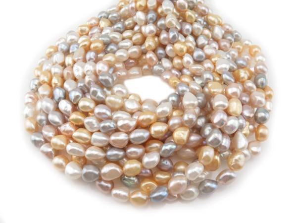 Freshwater Pearl Mixed Colour Long Nugget Beads 10.5-11.5mm ~ 16