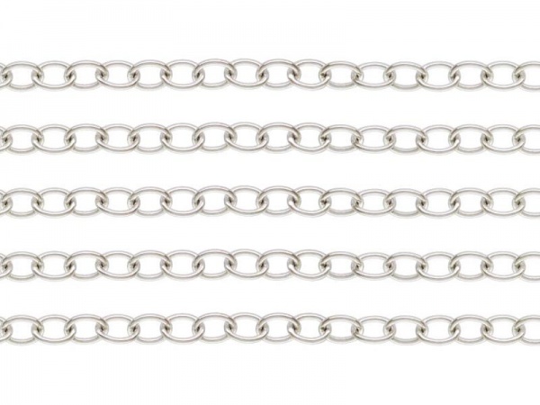 Sterling Silver Cable Chain x by the Foot