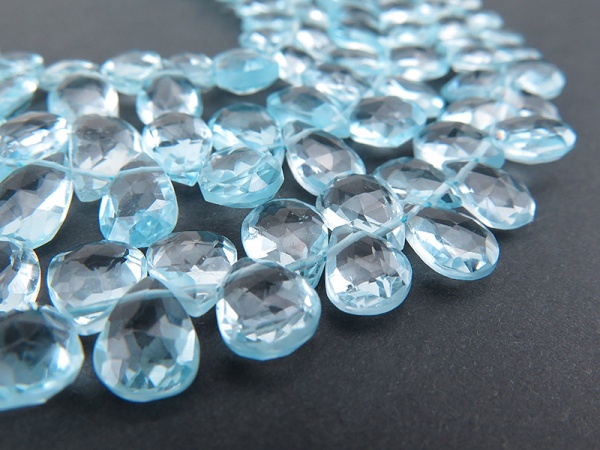 AAA Sky Blue Topaz Faceted Rondelle Beads 3.5-4mm, Mystc Blue Topaz AAA Sky Blue Topaz Faceted Rondelle Beads 3.5-4mm, Mystc Blue Topaz