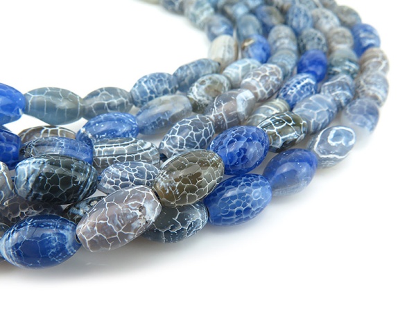 John Bead Super Cute Blue & Purple Acrylic 5 Bead Strand