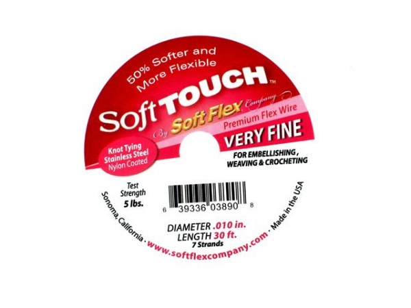 Soft Touch Stringing Wire .010'' (0.25mm) ~ Very Fine ~ 30 Feet
