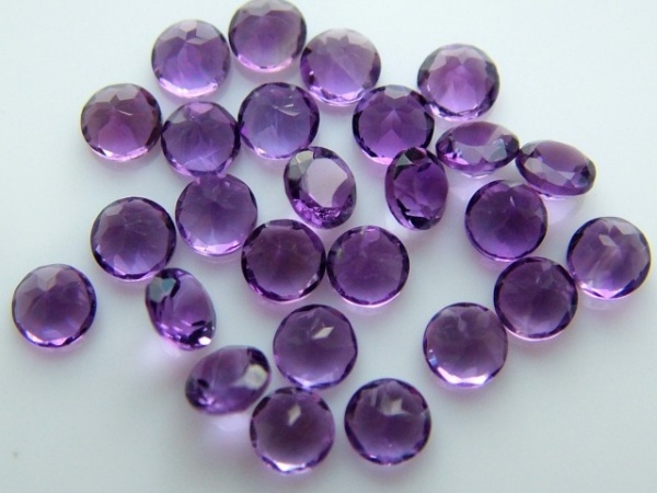 African Amethyst Faceted Round ~ Various Sizes