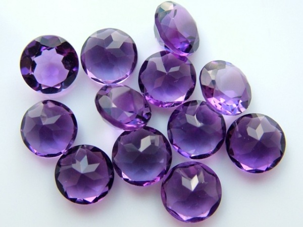African Amethyst Faceted Round ~ Various Sizes
