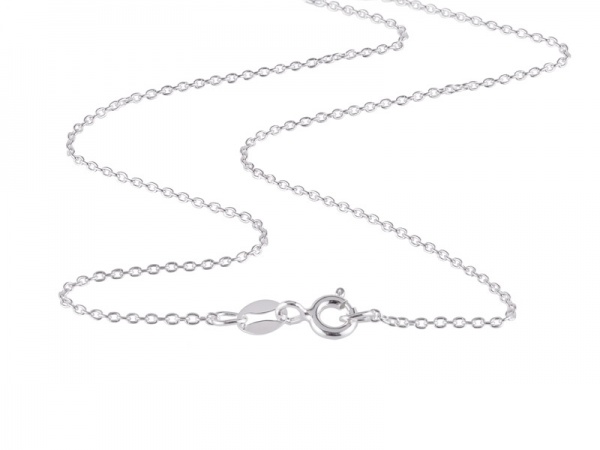 Sterling Silver Cable Chain (1.5mm) Necklace with Spring Clasp ~ 18''