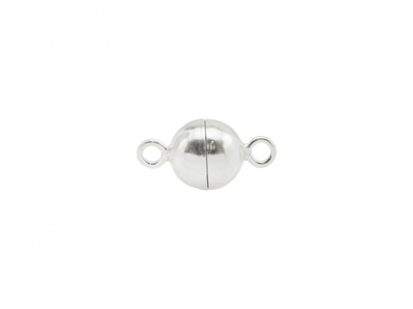 Sterling Silver Round Magnetic Clasp 6mm