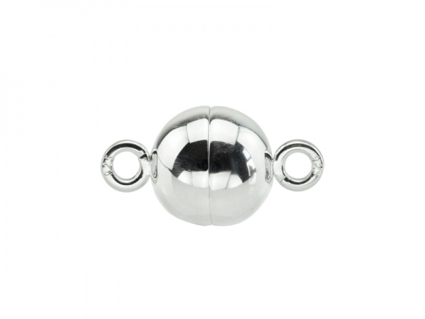 Sterling Silver Round Magnetic Clasp 10mm