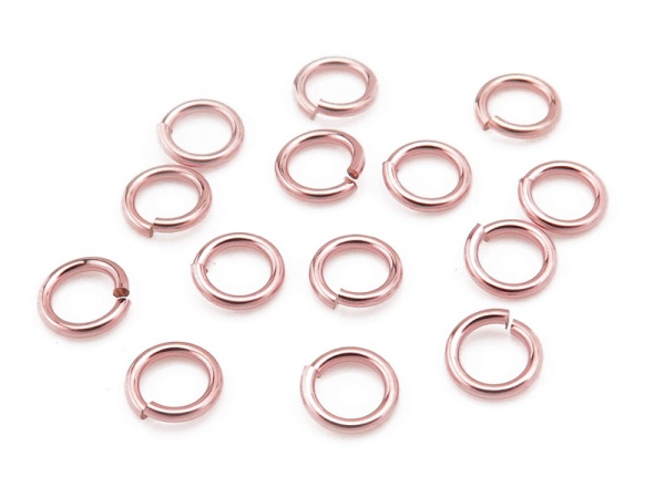 Rose Gold Filled Open Jump Ring 4mm ~ 22ga ~ Pack of 10