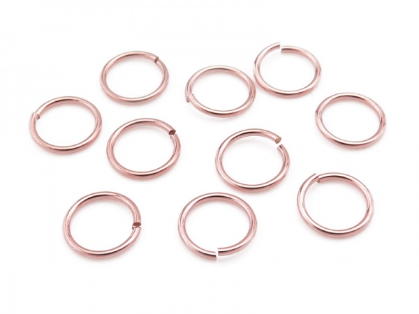 Rose Gold Filled Open Jump Ring 6mm ~ 22ga ~ Pack of 10
